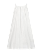 YRIO Ruffle Detail Dress — Pure White