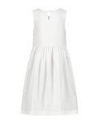 YRIO Gathered Midi Dress — Pure White