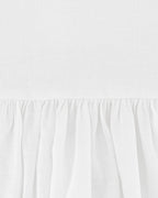 YRIO Gathered Midi Dress — Pure White
