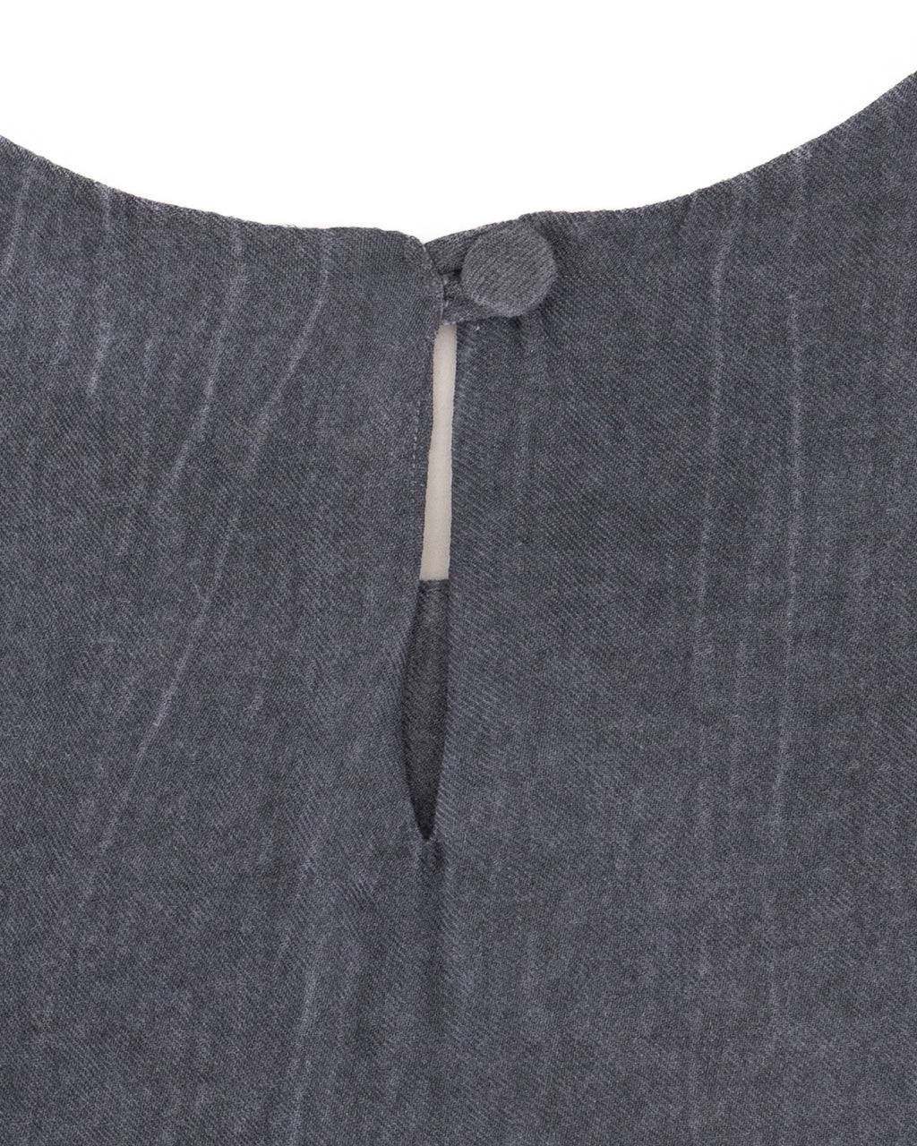 YRIO Gathered Peplum Top — Blue Grey