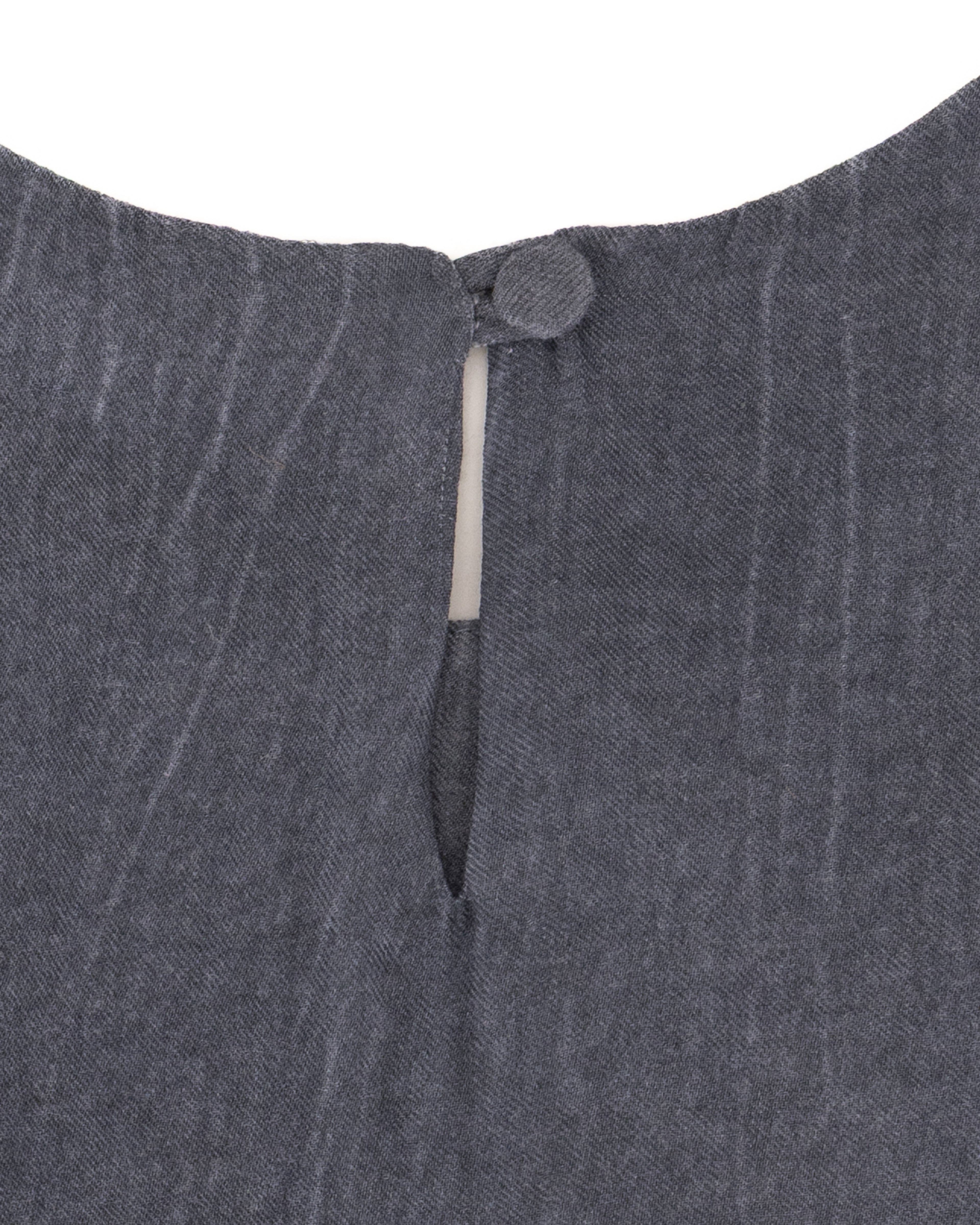 YRIO Gathered Peplum Top — Blue Grey