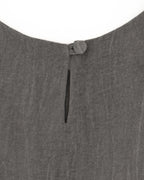 YRIO Gathered Peplum Top — Charcoal