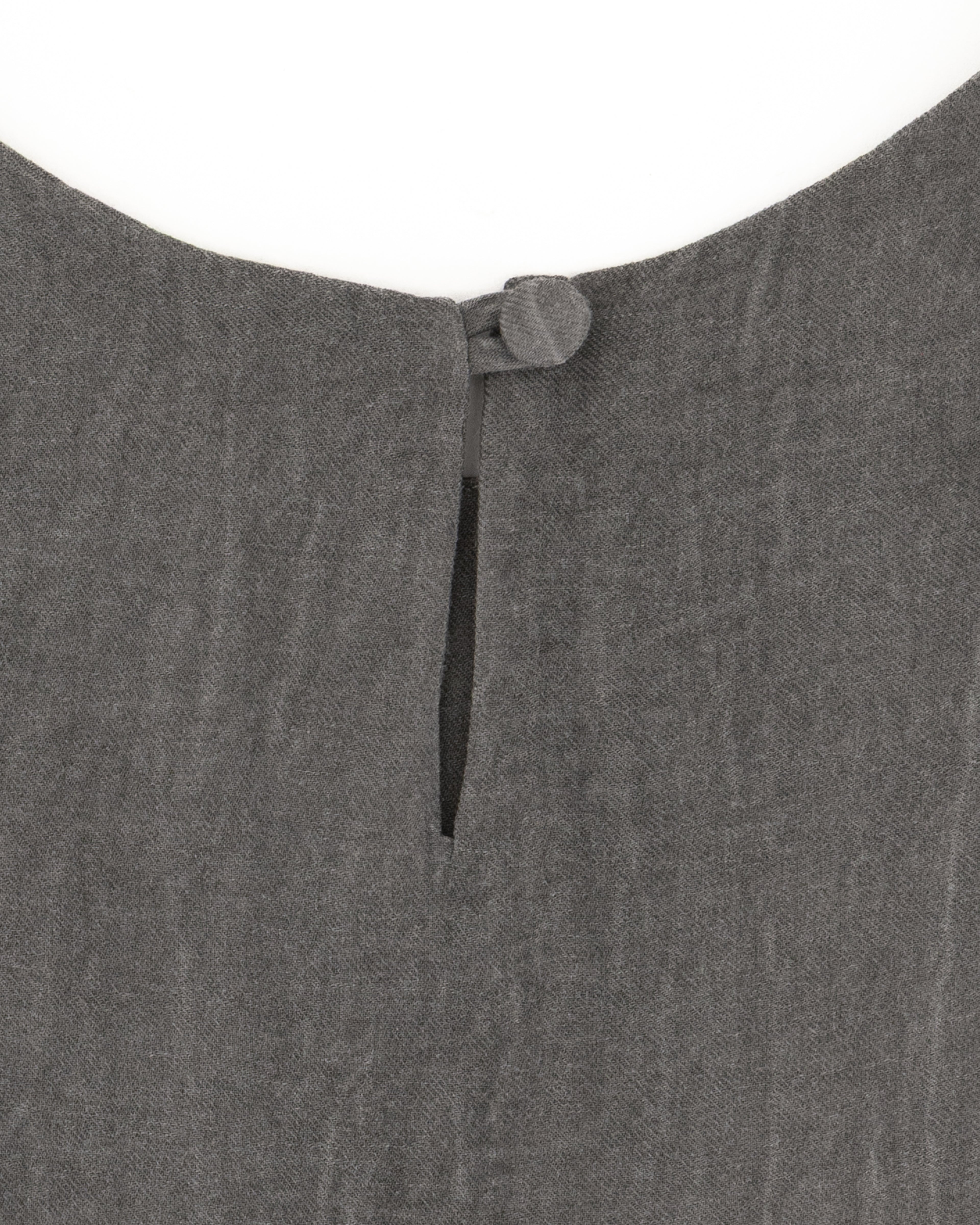 YRIO Gathered Peplum Top — Charcoal