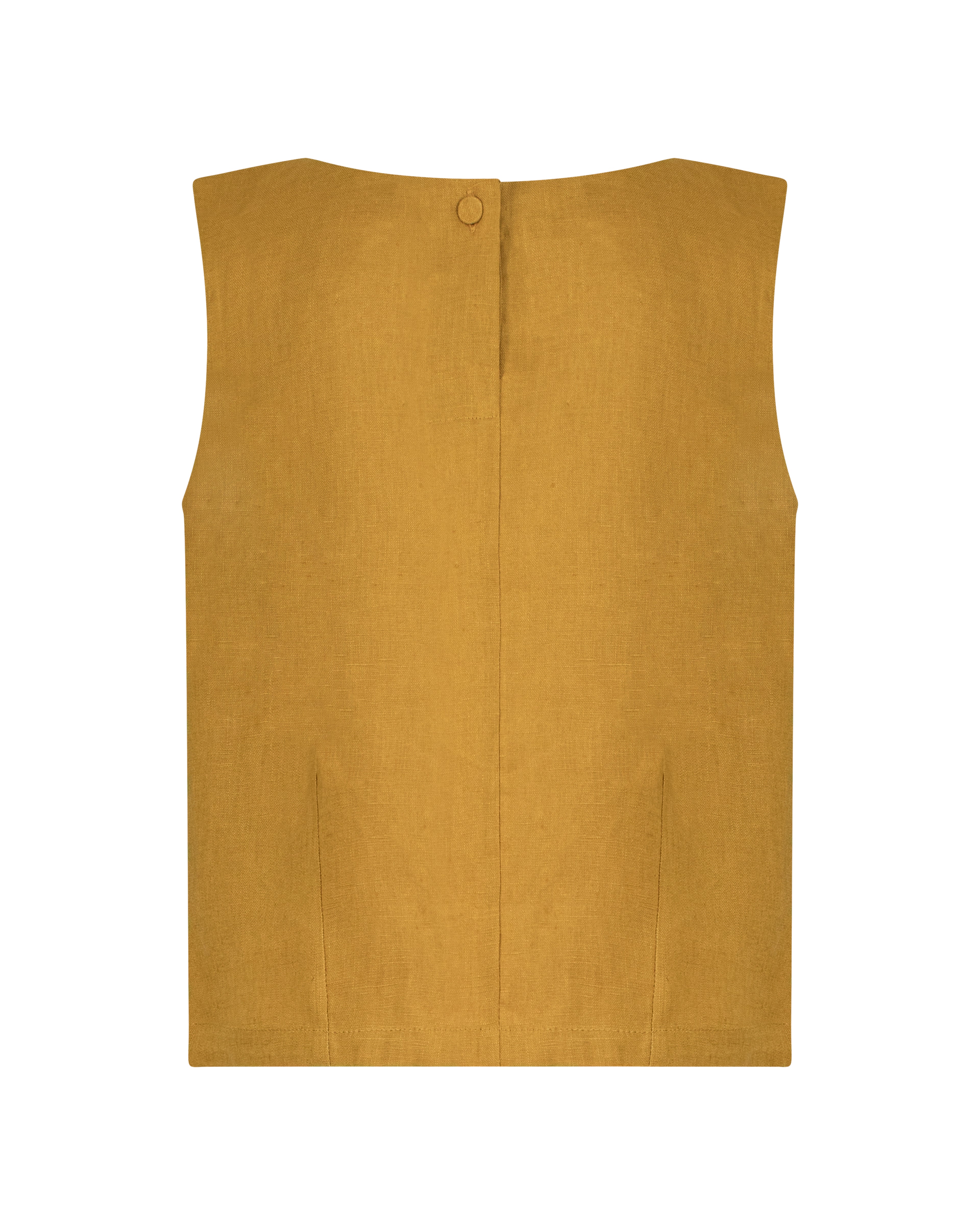 YRIO Classic Linen Top — Mustard Ochre