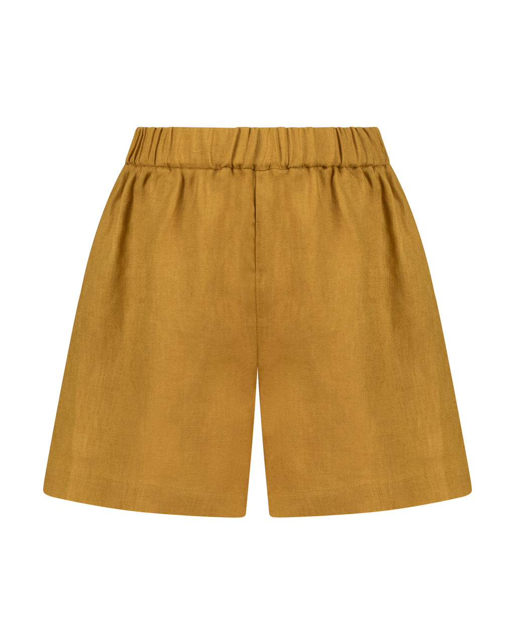 YRIO Linen Shorts — Golden Ochre.