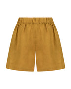 YRIO Linen Shorts — Golden Ochre.