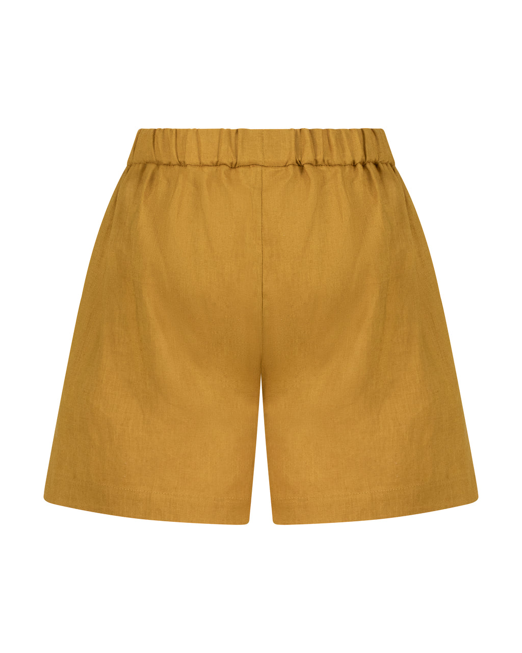 YRIO Linen Shorts — Golden Ochre.
