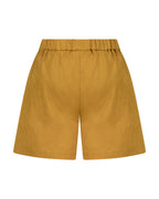 YRIO Linen Shorts — Golden Ochre.