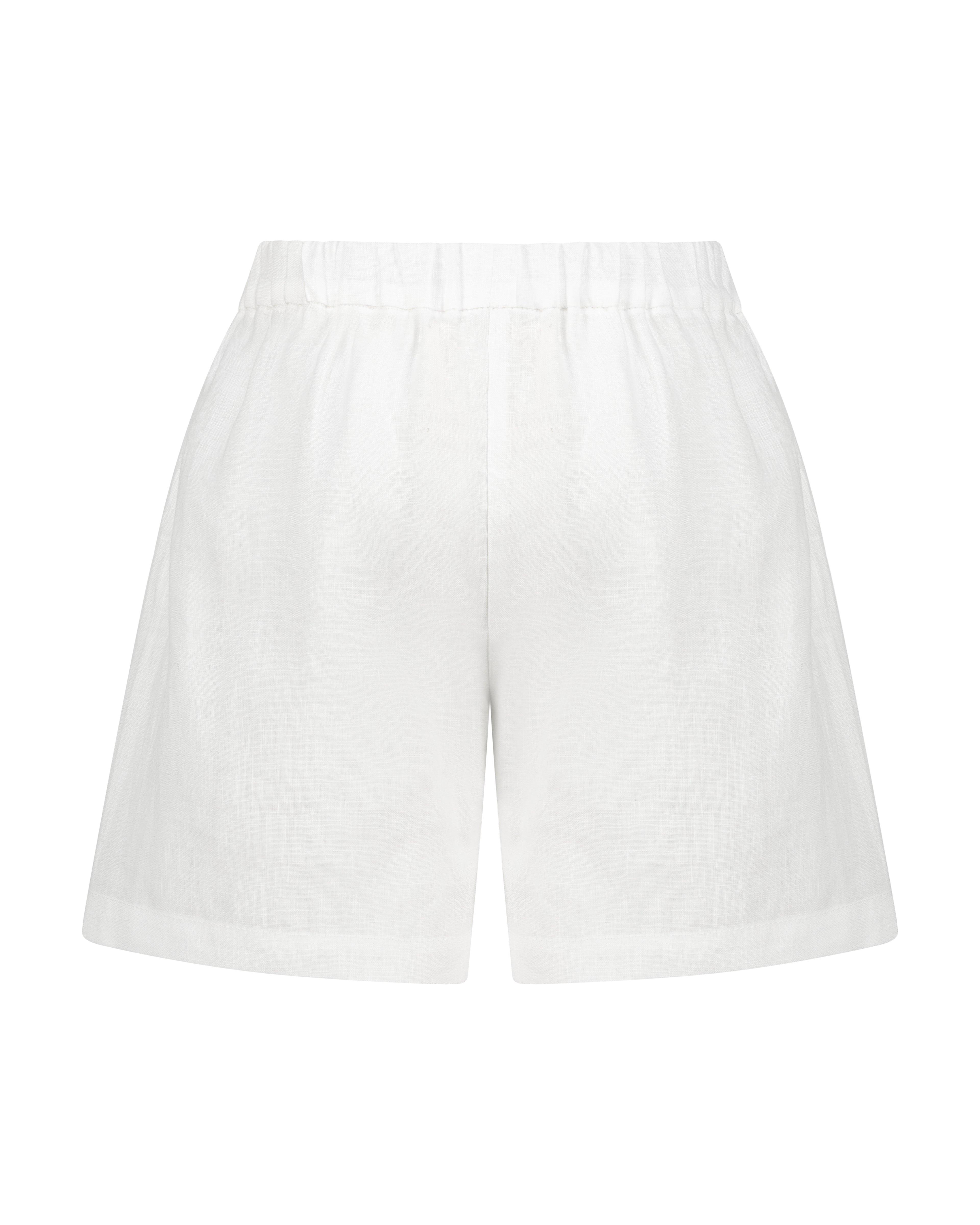 YRIO Linen Shorts — Porcelain White