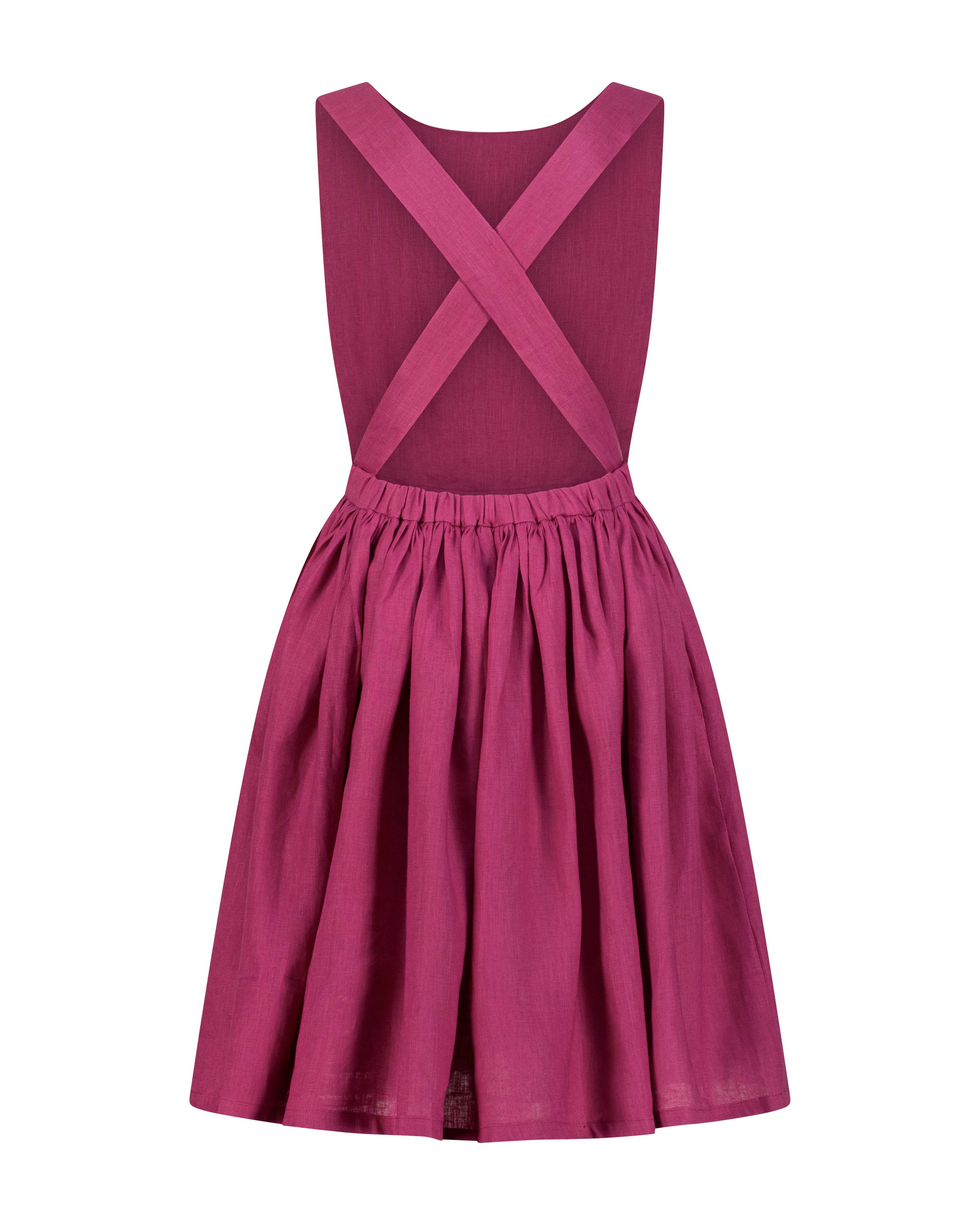 YRIO Cross-Back Dress — Raspberry Rose