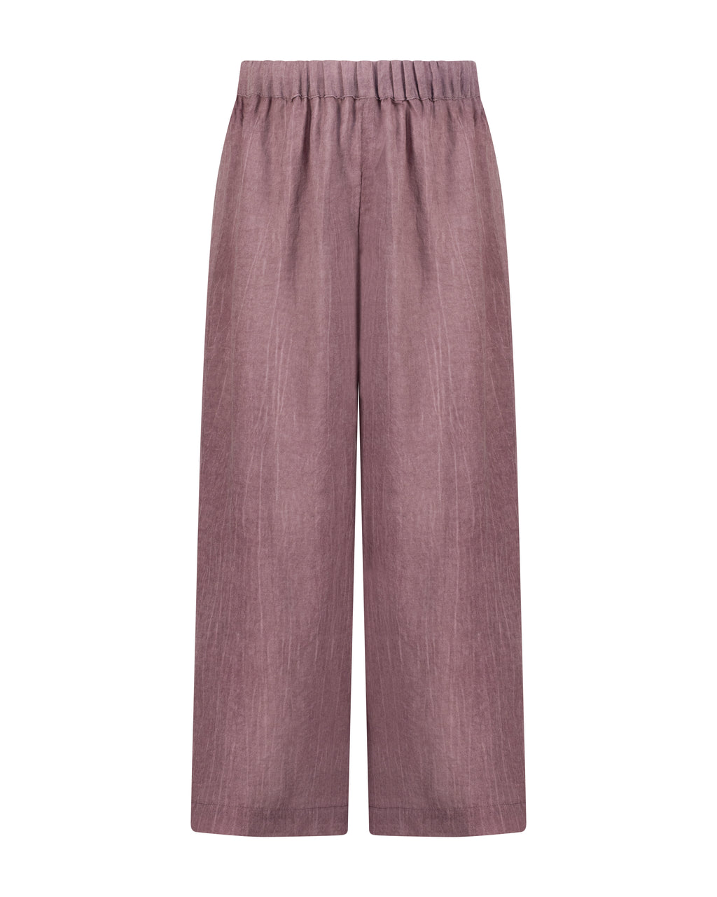 YRIO Wide-Leg Trousers — Rosewood Blush
