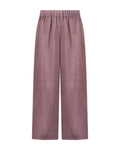 YRIO Wide-Leg Trousers — Rosewood Blush