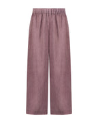 YRIO Wide-Leg Trousers — Rosewood Blush