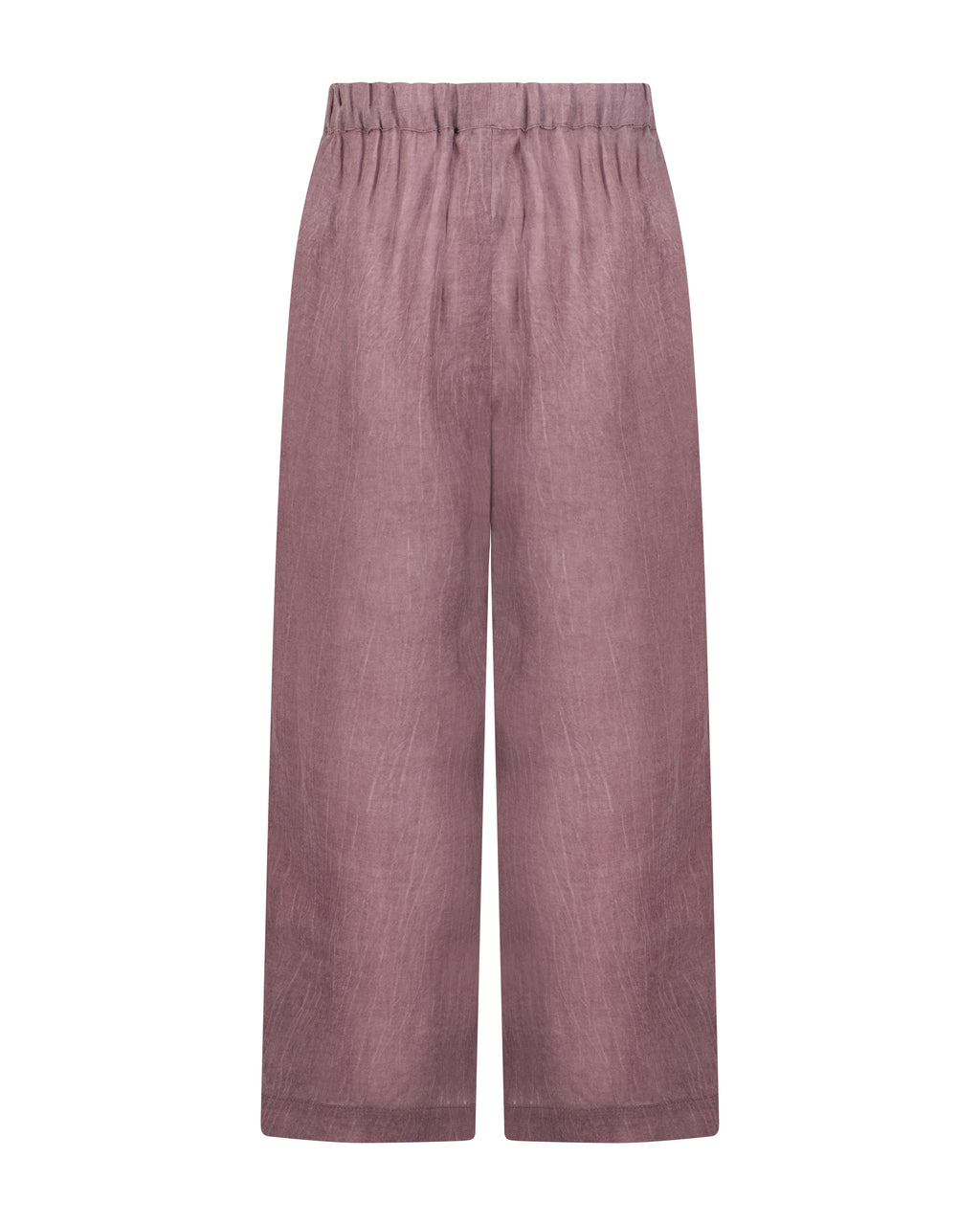 YRIO Wide-Leg Trousers — Rosewood Blush