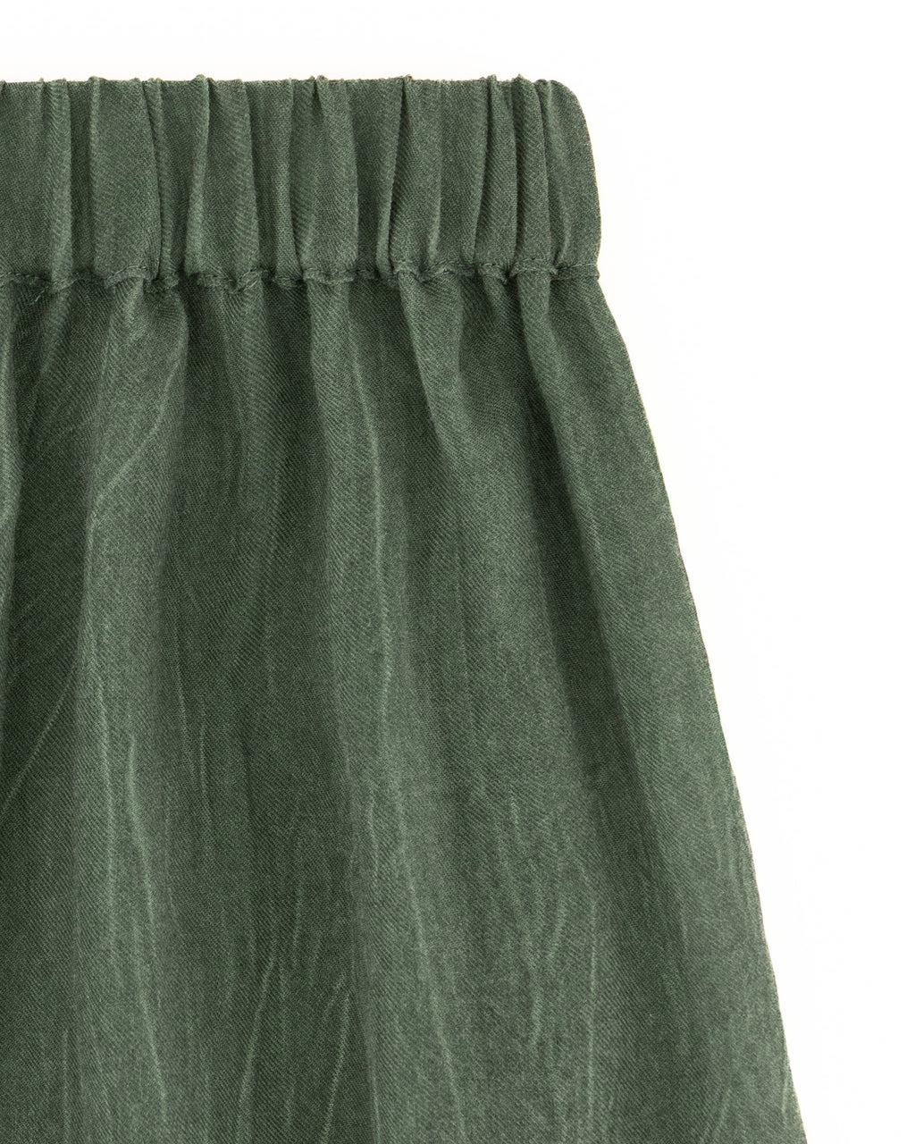 YRIO Wide-Leg Trousers — Forest Moss.