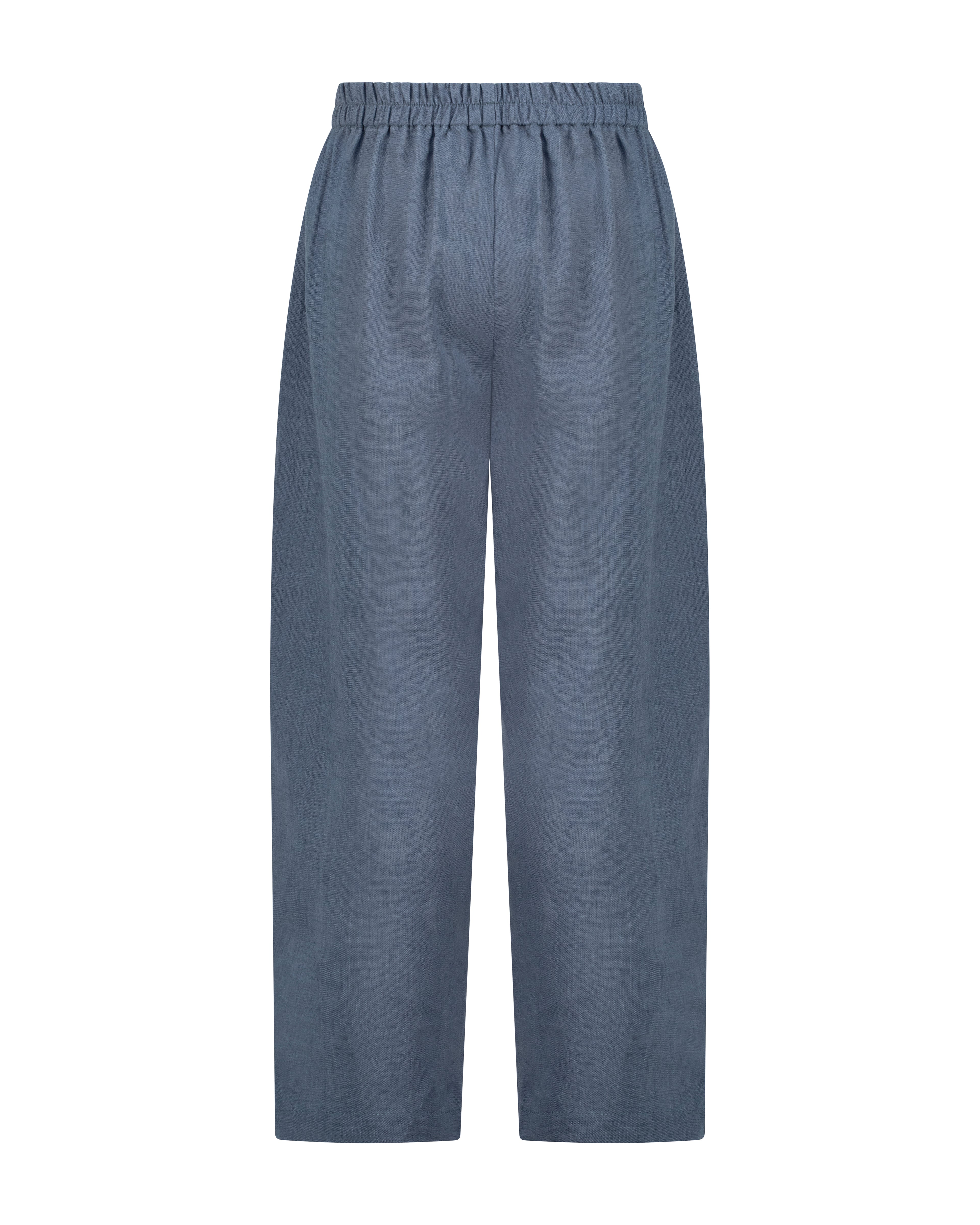 YRIO Wide-Leg Trousers — Coastal Blue