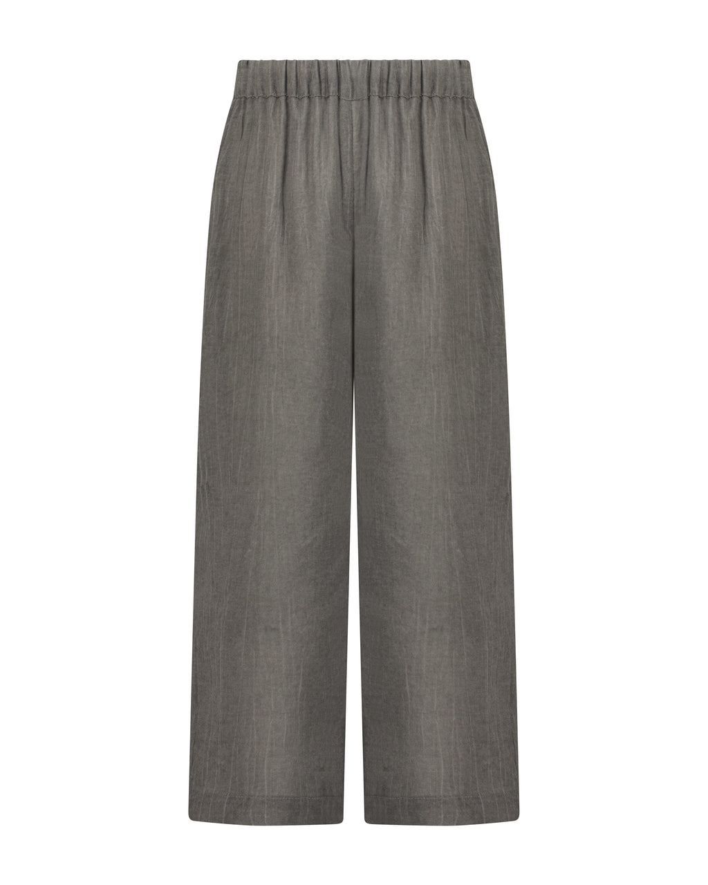 YRIO Wide-Leg Trousers — Warm Stone