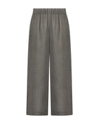 YRIO Wide-Leg Trousers — Warm Stone