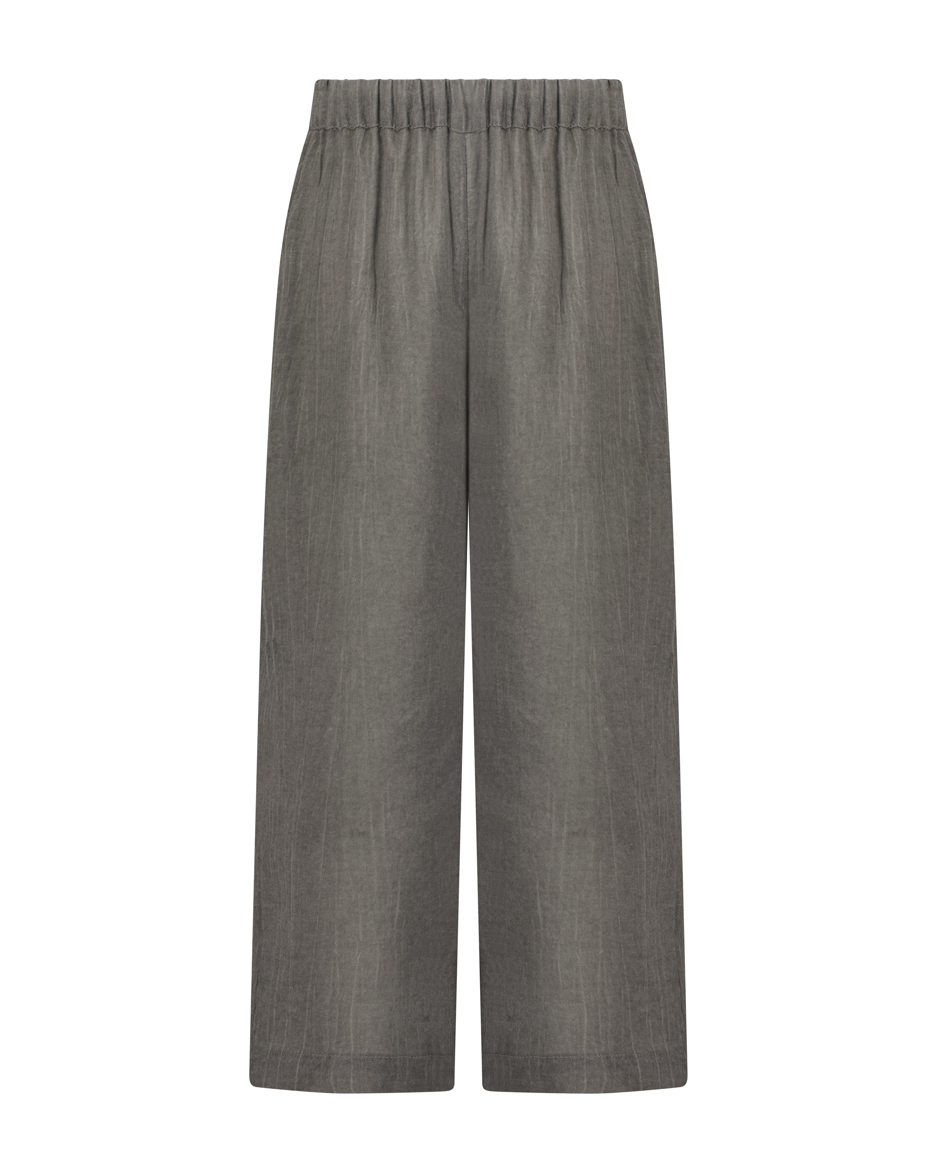 YRIO Wide-Leg Trousers — Warm Stone