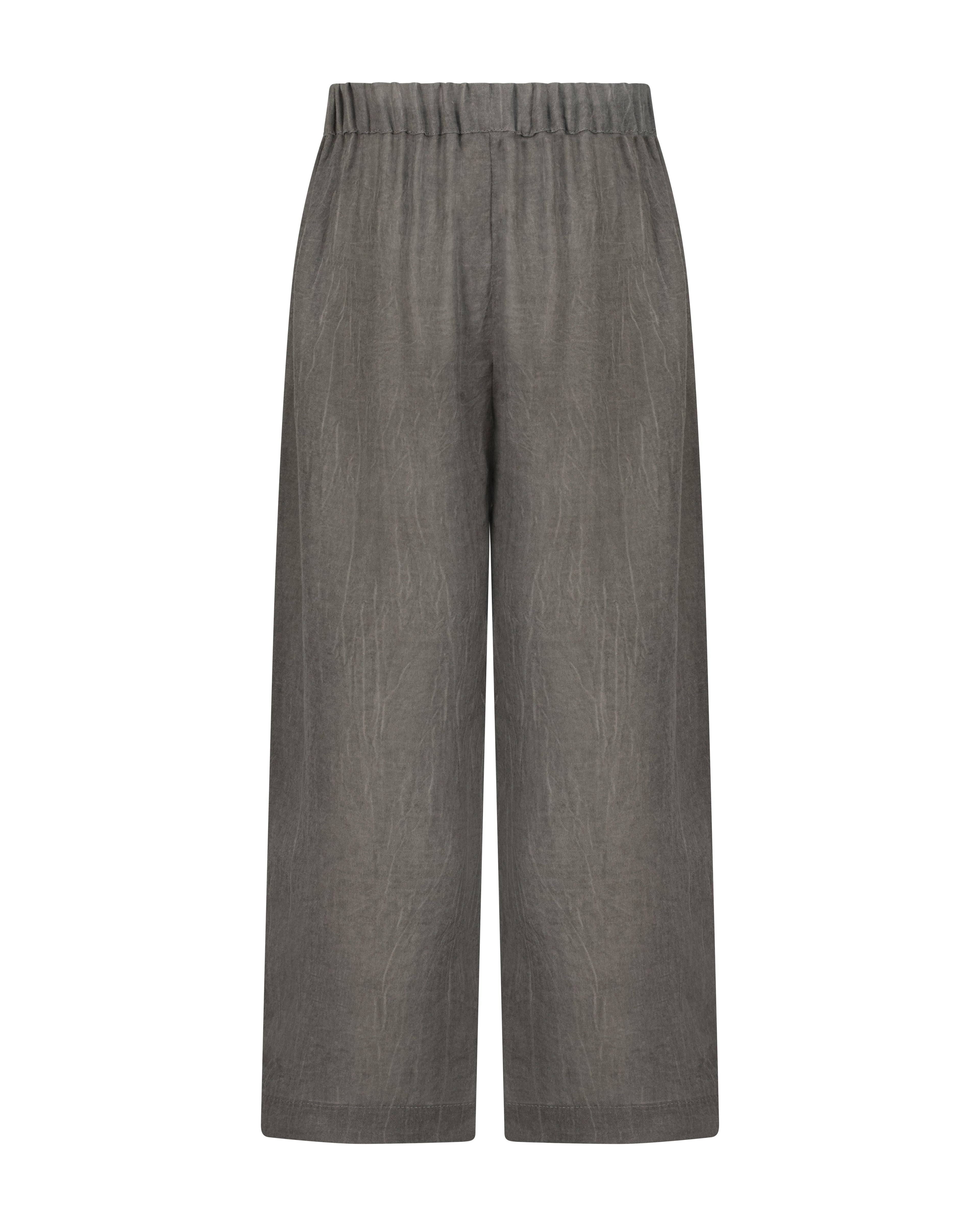 YRIO Wide-Leg Trousers — Warm Stone