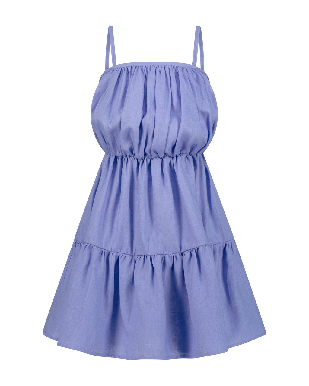 YRIO Tiered Dress — Lavender  Blue
