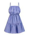 YRIO Tiered Dress — Lavender  Blue