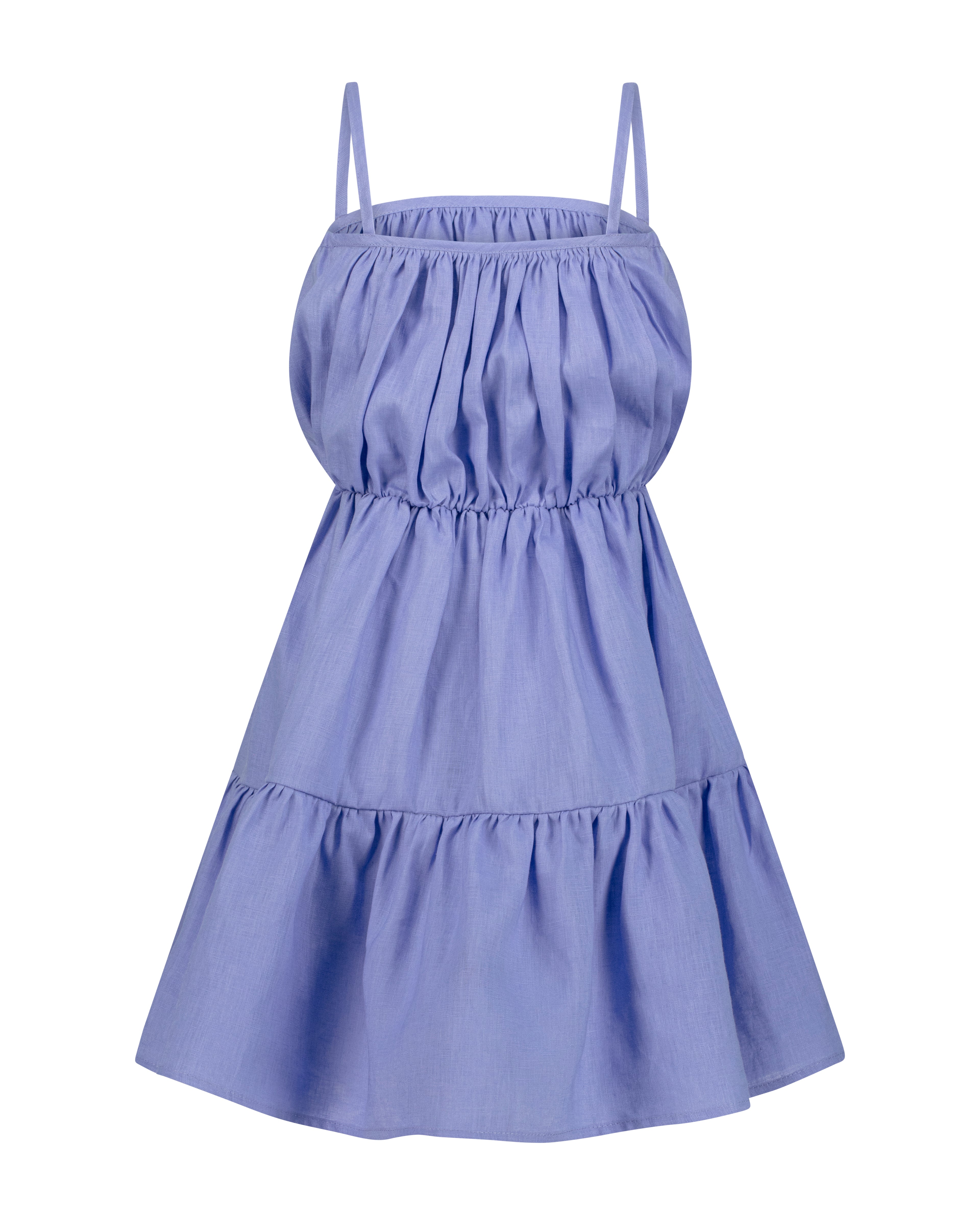 YRIO Tiered Dress — Lavender  Blue