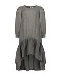 YRIO Asymmetrical Hem Dress —Washed Graphite