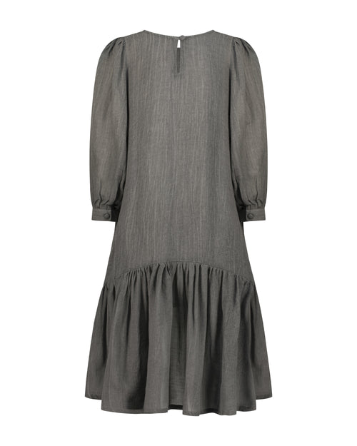 YRIO Asymmetrical Hem Dress —Washed Graphite