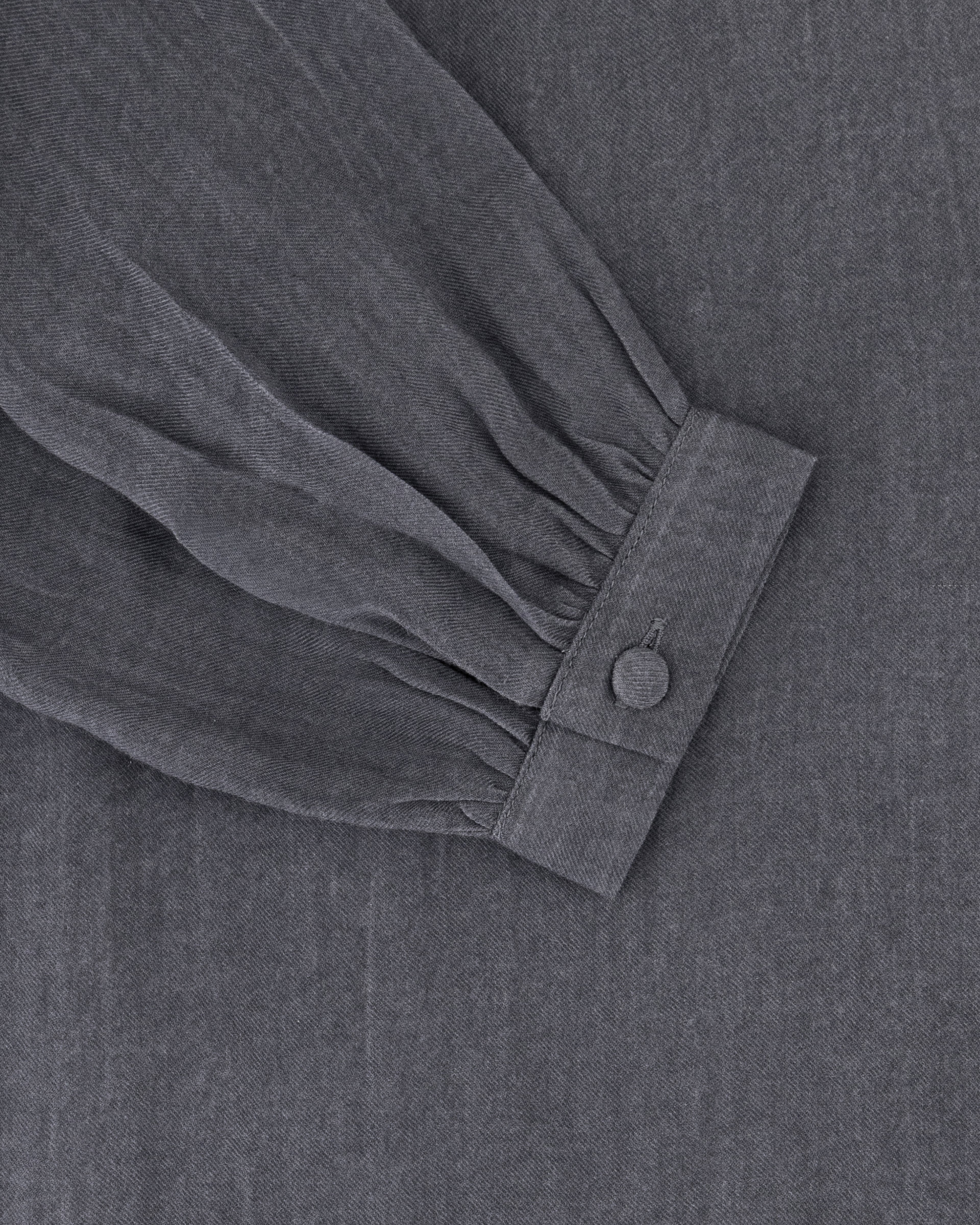 YRIO Asymmetrical Hem Dress — Charcoal Grey