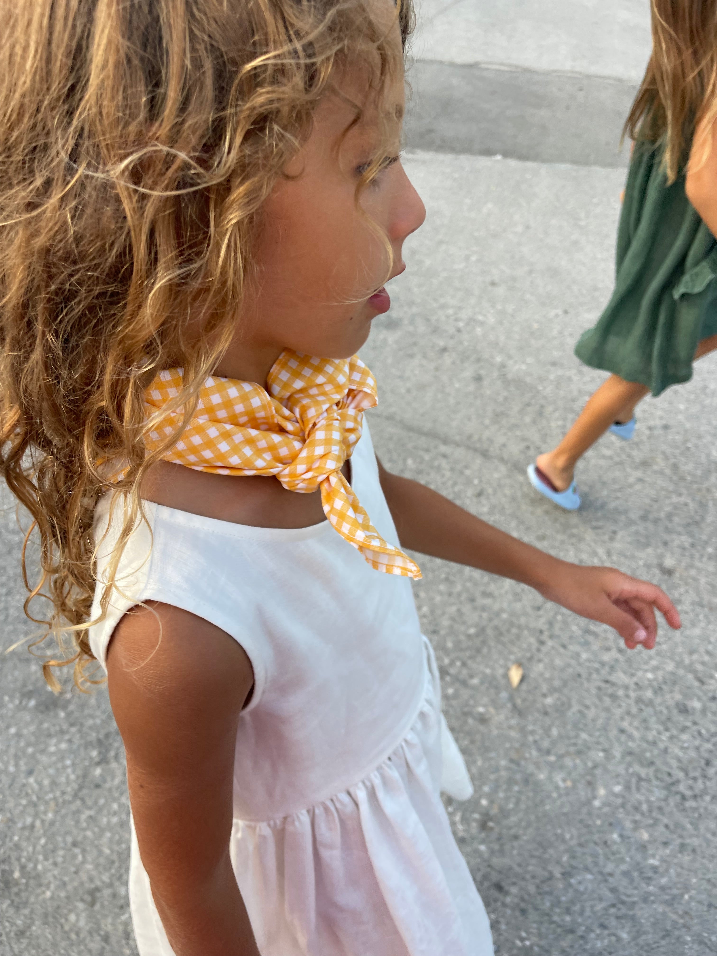 YRIO Gathered Midi Dress — Pure White