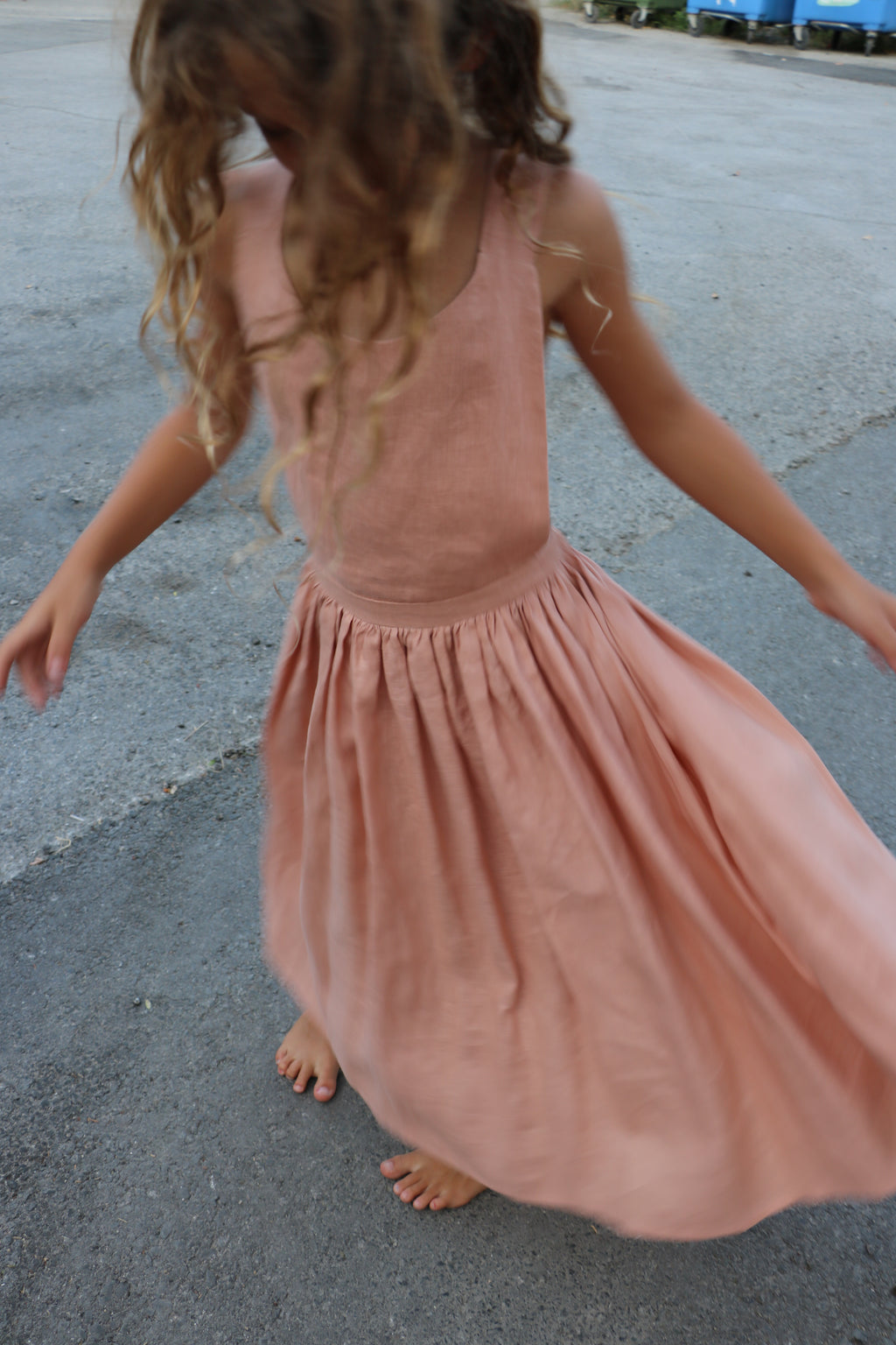 YRIO Cross-Back Dress — Soft Terracotta