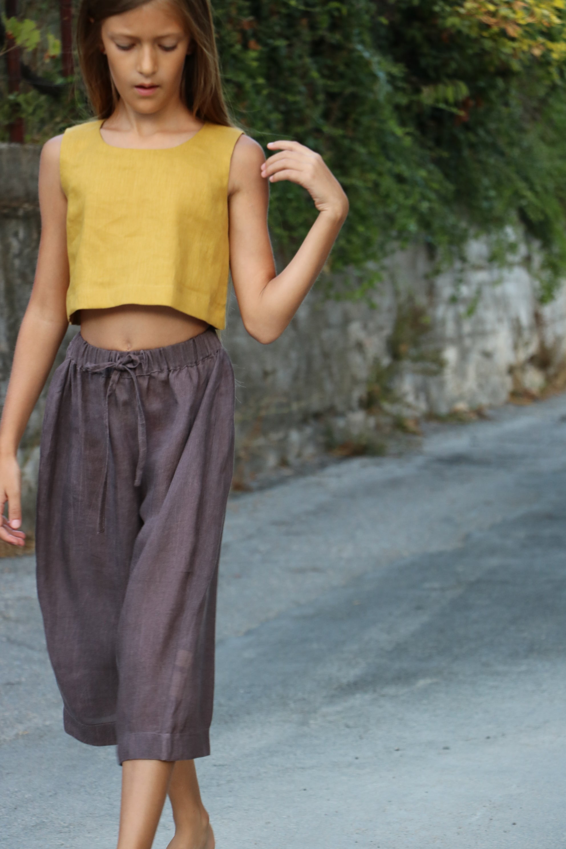 YRIO Classic Linen Top — Mustard Ochre