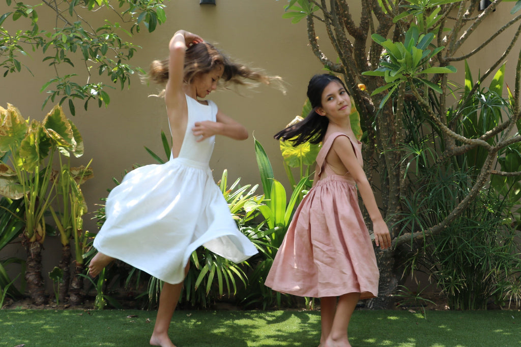 YRIO Cross-Back Dress — Soft Terracotta