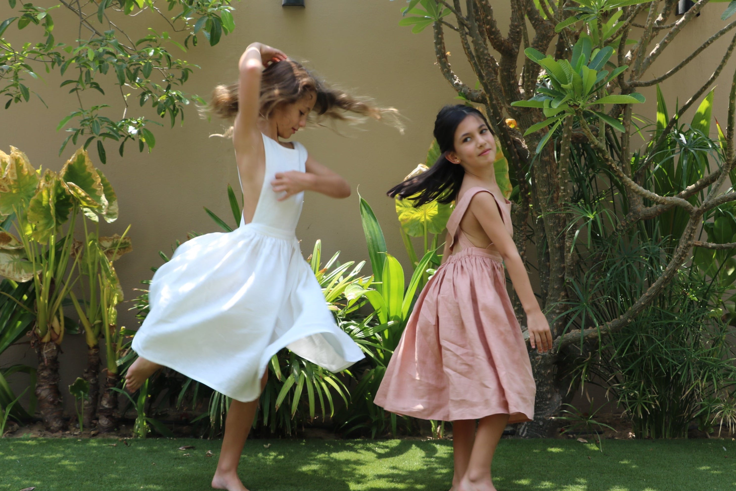 YRIO Cross-Back Dress — Soft Terracotta